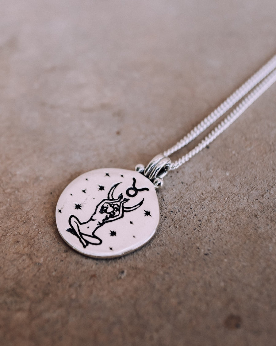 Taurus Necklace Silver