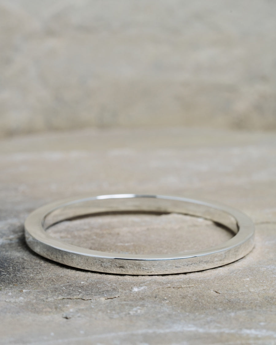 Square Bangle Silver