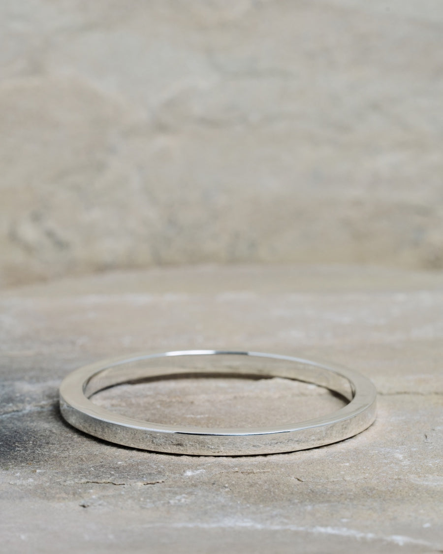 Square Bangle Silver