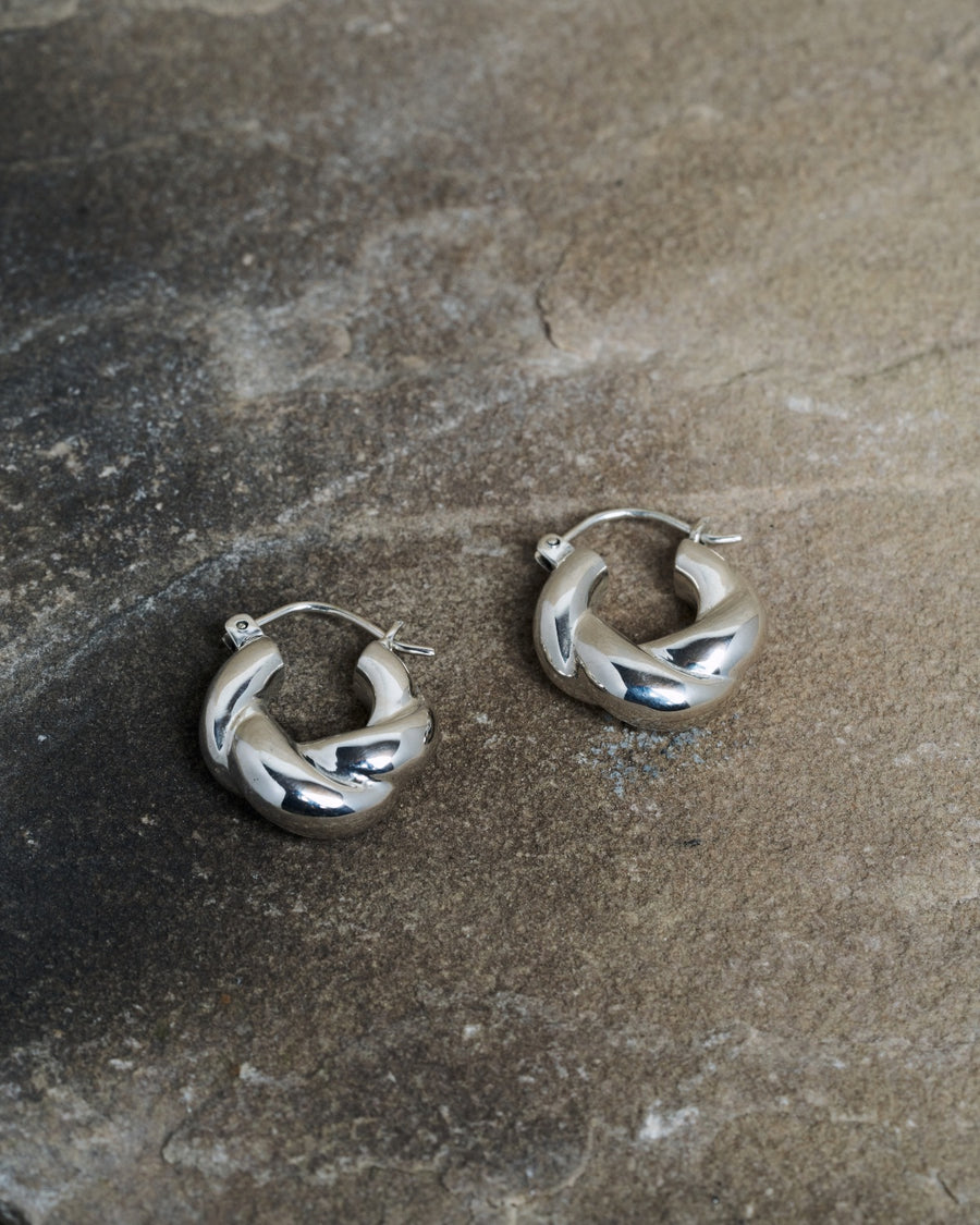 Croissant Earrings Silver