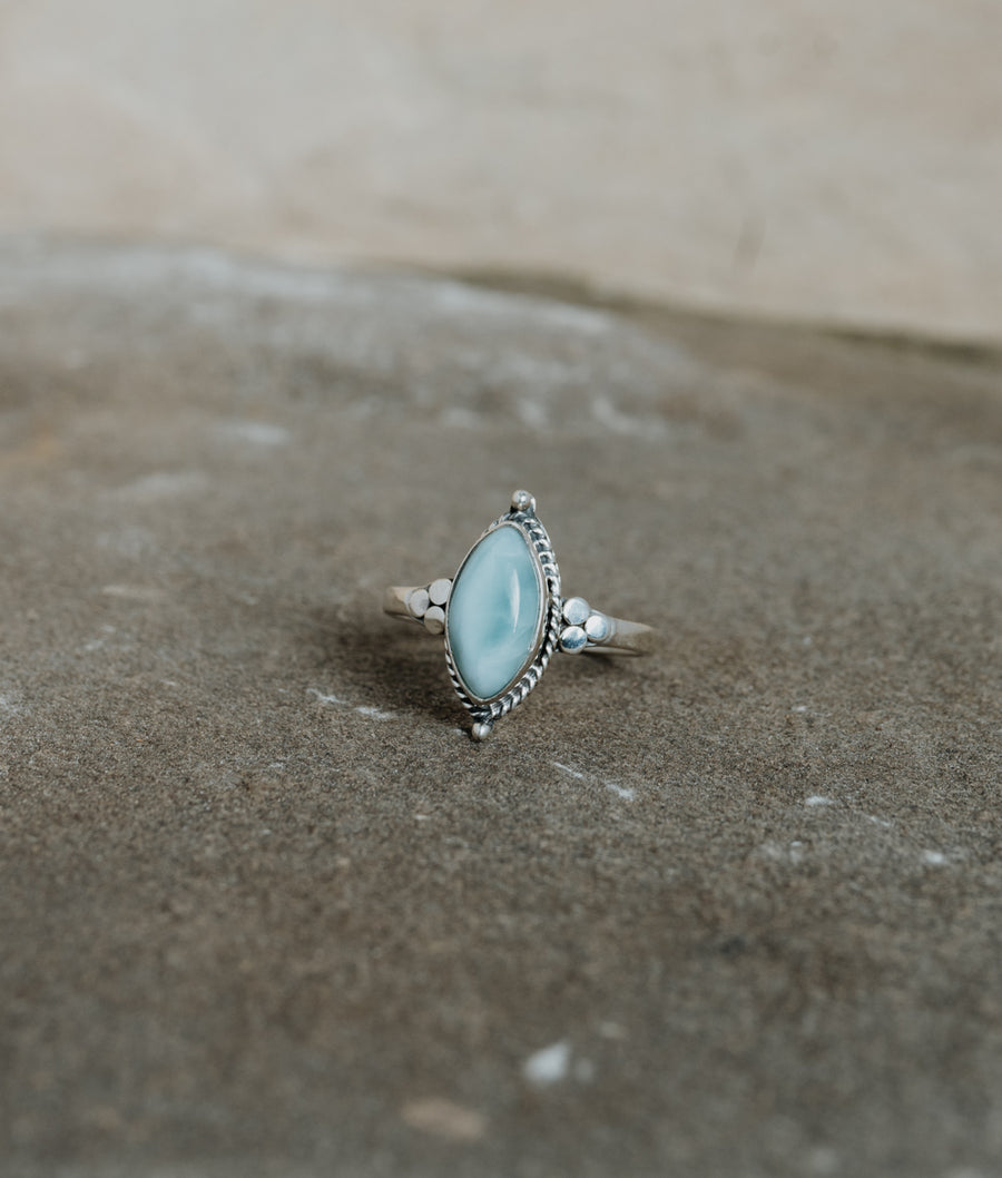 Blue Yulia Ring Silver