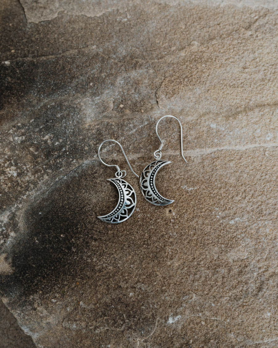 Mandalamoon Earrings Silver