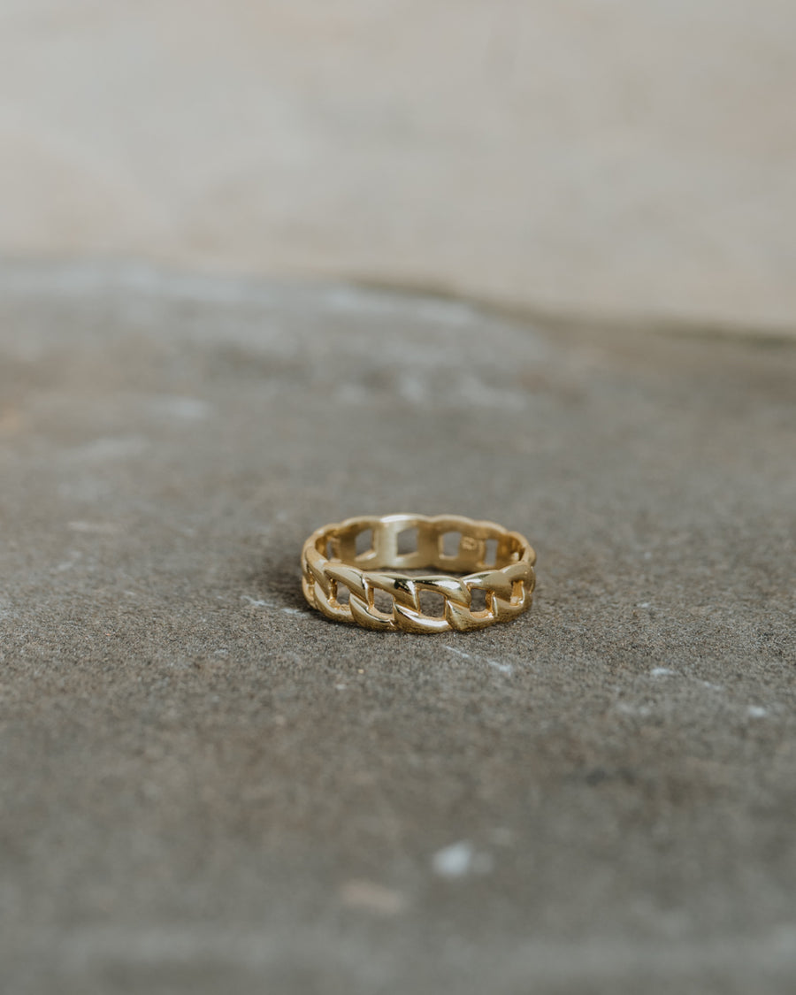 Small Chain Ring Gold