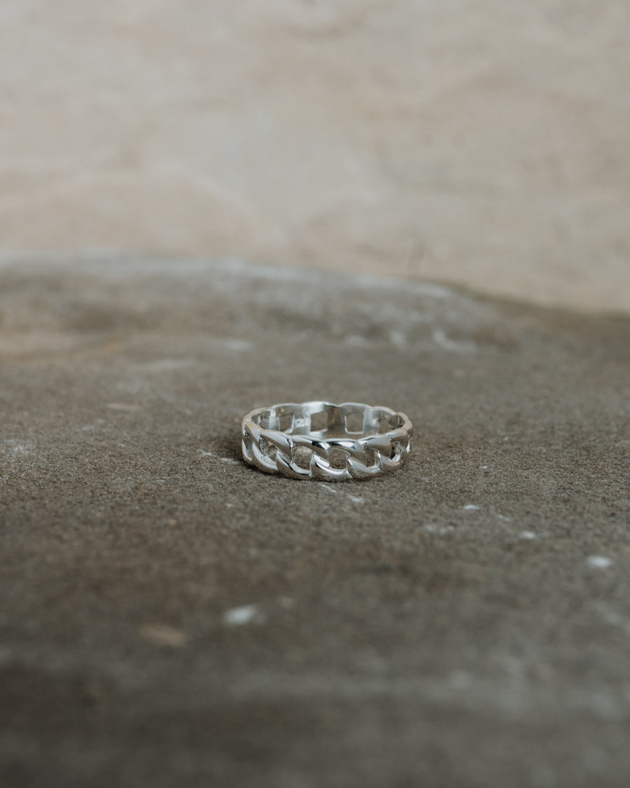 Small Chain Ring Silver