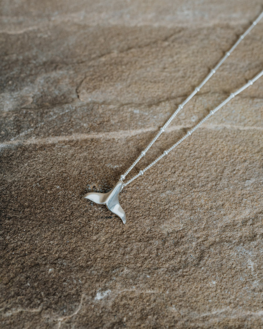 Whale Necklace Silver
